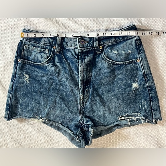 Wild Fable Denim Highest Rise Women's CutOff Button-Up Shorts Size 10 - Picture 9 of 16